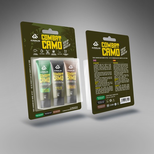 Argus Combat Camo - PVC Blister & Tube packaging design