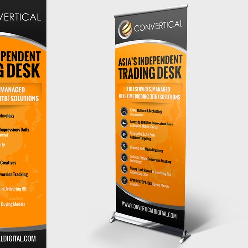 Create a Pop Up Banner design for an advertising company