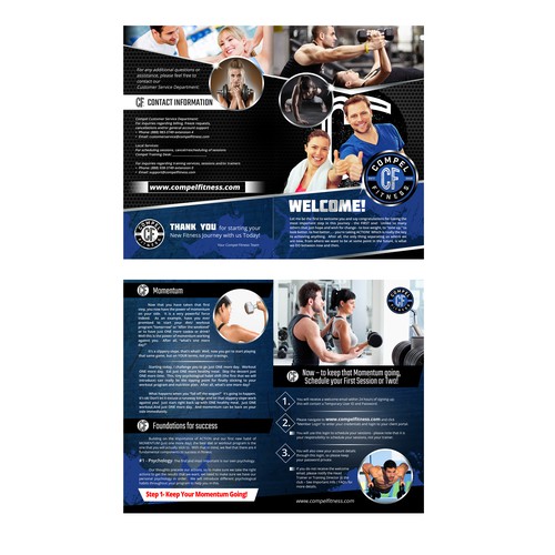 bi fold brochure for compel fitness