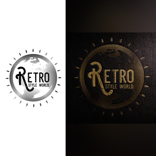 Retro Style World Logo