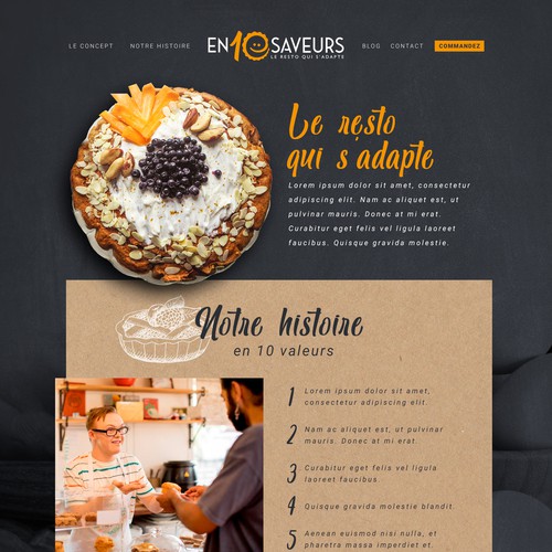 Webdesign for a pie shop