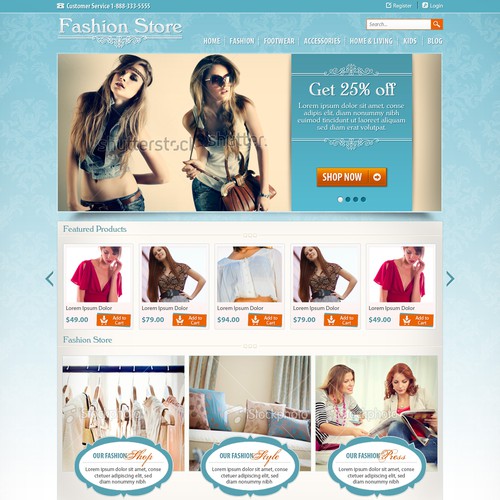 Create the next website design for fashion store