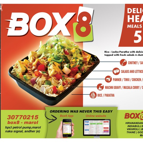 Design a flyer for India's fastest growing Fast Food Chain