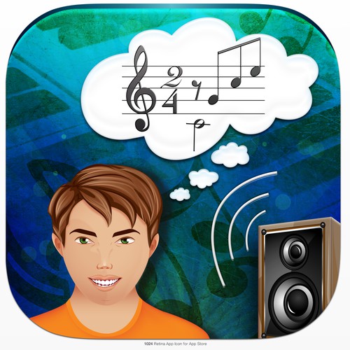 WANTED: @ An eye-catching icon for an ear training mobile app @