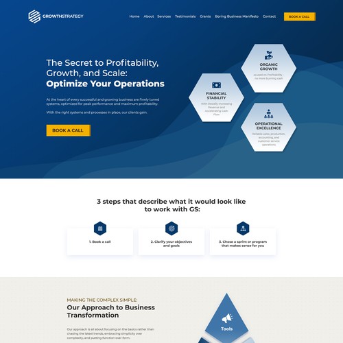 Homepage Design for Growth Strategy