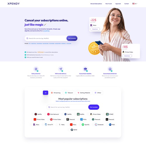 Homepage design