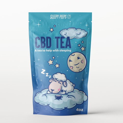 Product packaging for CBD Tea