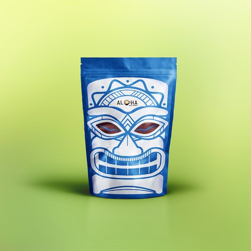 Custom packaging for Aloha Coffee Co. Retail Coffee beans