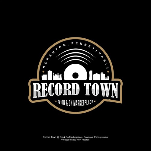 Record Town Logo Design