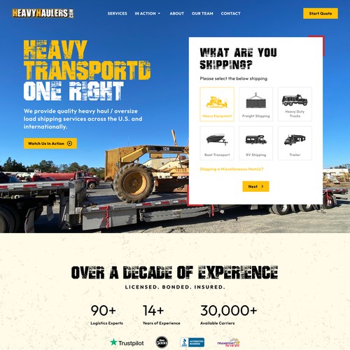 Heavy Logistics Website