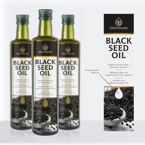 Label design for the Black Seed Oil