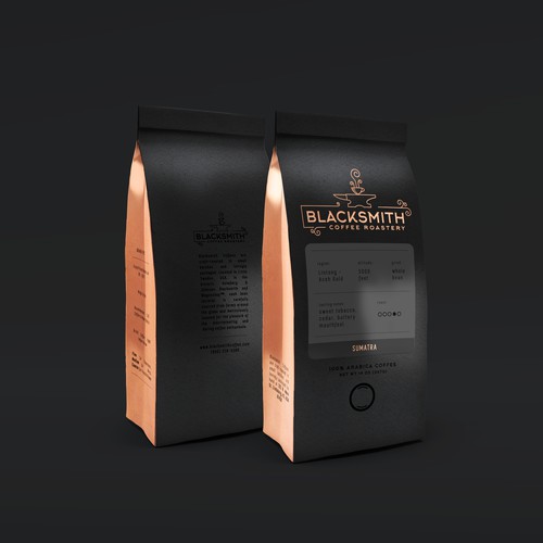 Minimalist, Bold Packaging for Blacksmith Coffee Roasters