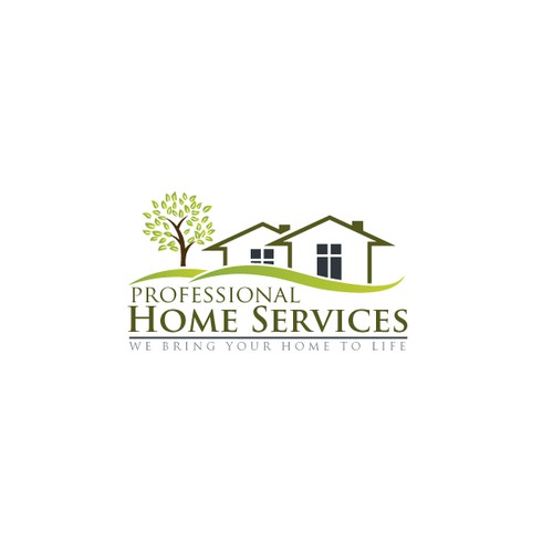 Create the next logo and business card for Professional Home Services
