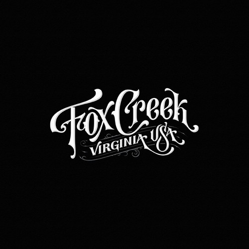 Hand-lettering logotype suggestion for Fox Creek