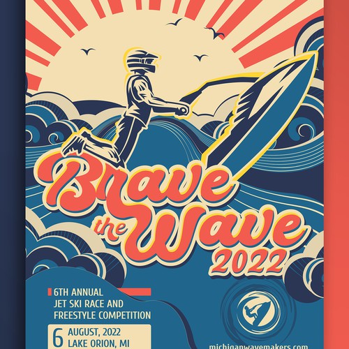 Poster for jet ski and freestyle competition 