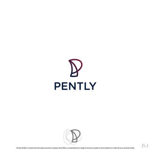 Minimalist logo for Pently