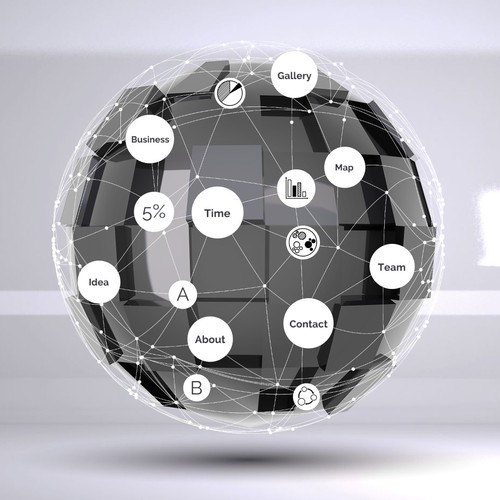 3D Data Sphere Presentation Template