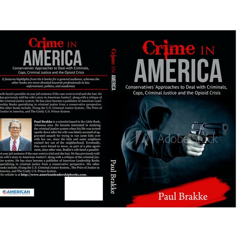 Book cover design for crime