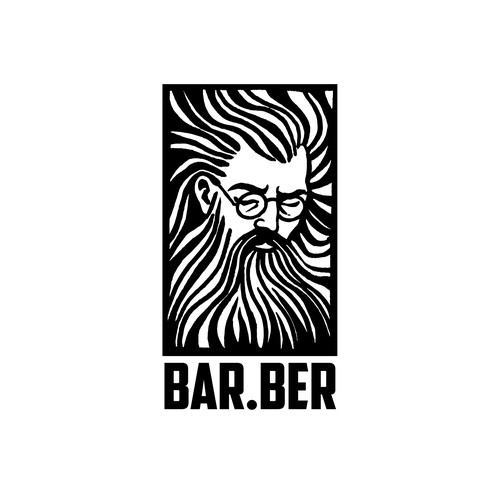 Hand drawn logo for barber shop