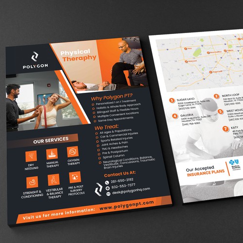 Flyer design concept for a physical therapy