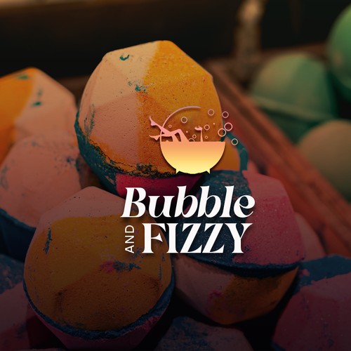 Colourful & playful logo concept for "Bubble and Fizzy" bath-bombs