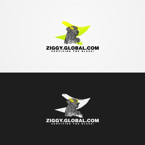 Character logo design for ZIGGY. GLOBAL. COM