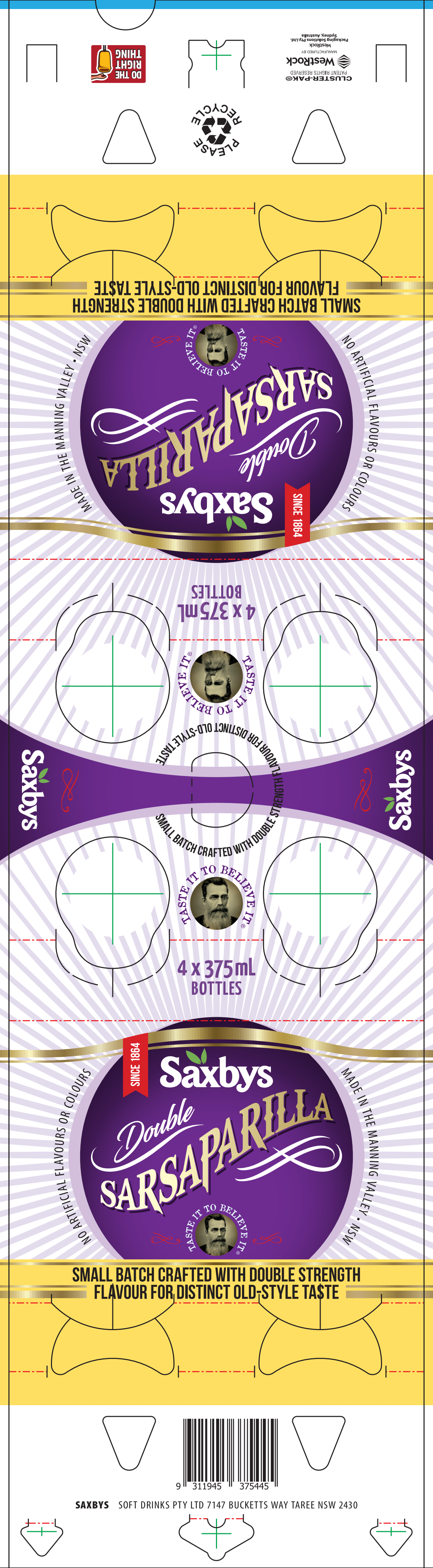 4 pack design based on 375ml labels already completed