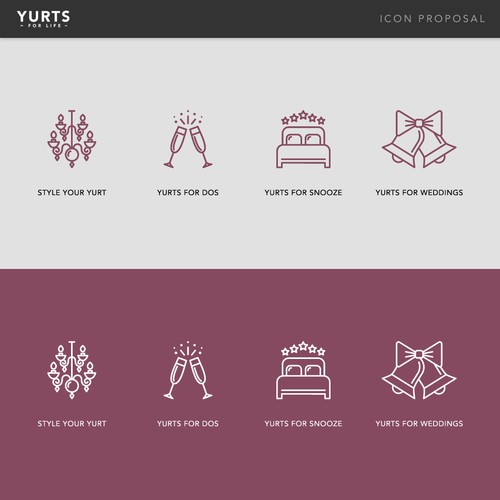 Icon set for Yurts