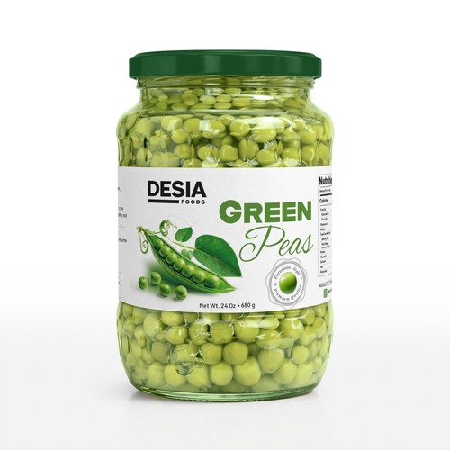 label for green peas 