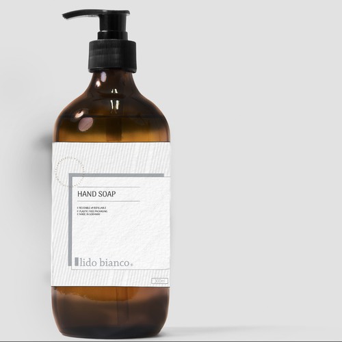  clean/organic packaging design for soap dispenser