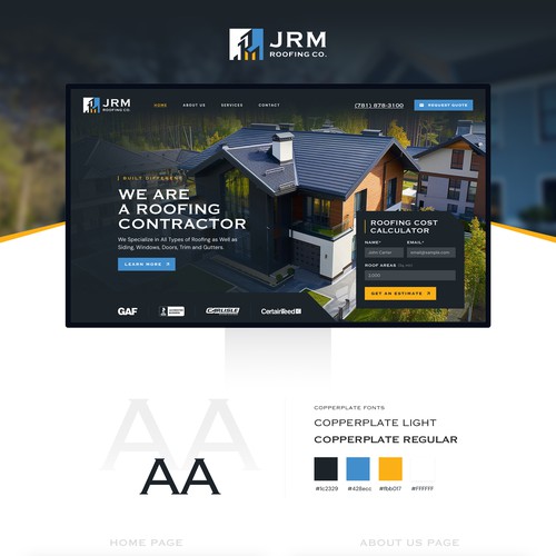 Sleek and Modern Website for Roofing and Construction Company