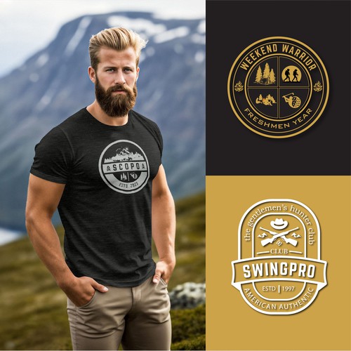 Outdoor Brand logo design & badge (Adventure art, Camp, Travel, Hunt)
