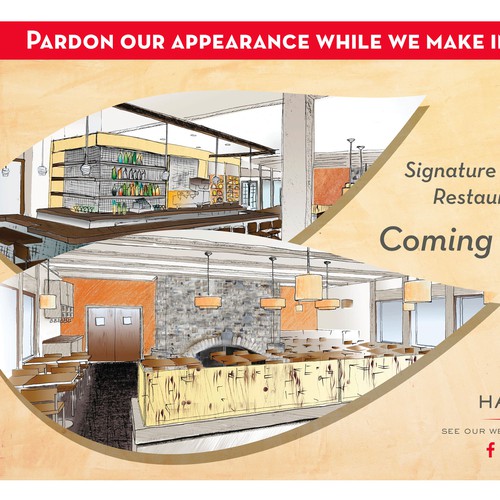 Harvest Inn Renovation Signage