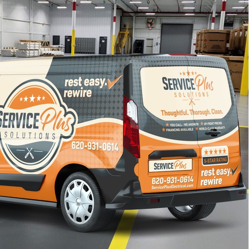 Thoughtful. Thorough. Clean. Service Plus Electrical van design