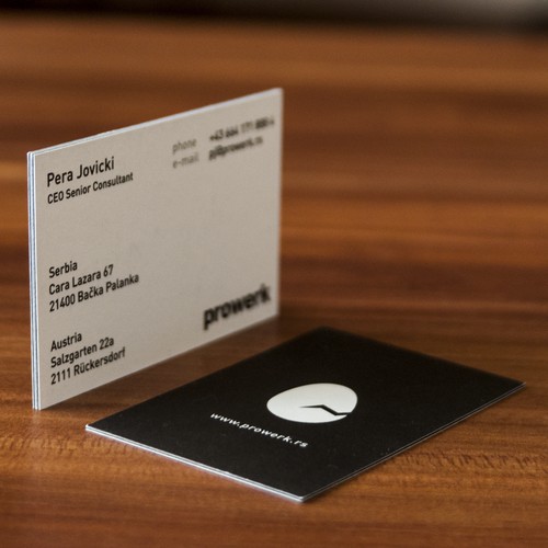 Prowerk logo and business card