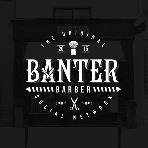 Logo for BANTER - local barber lounge.