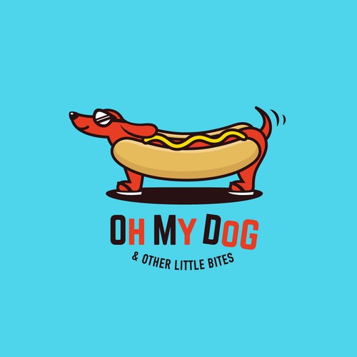 Cute, fun logo for a hot dog joint near the beach
