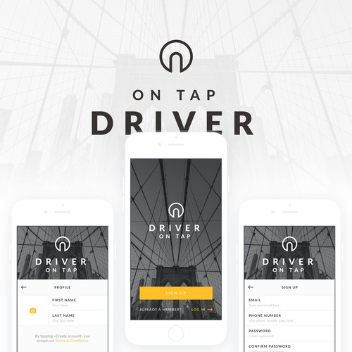 Mobile app design for an uber-like service
