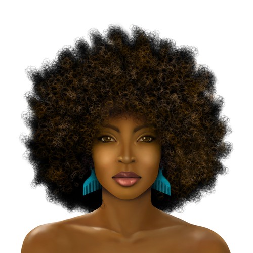 Woman with Afro
