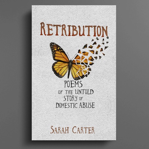 Poetry book cover design - domestic abuse activism themed