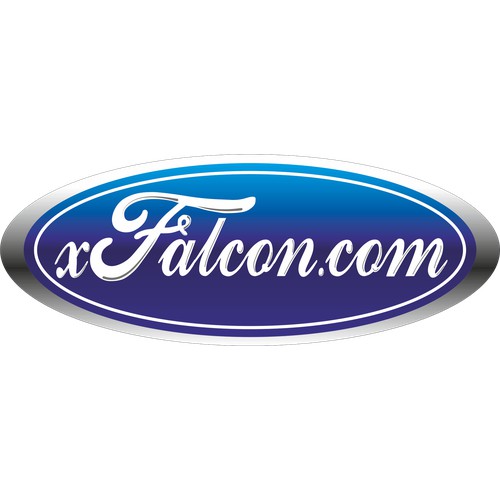 Create a modern sleek car sticker for enthusiasts of old Falcon cars