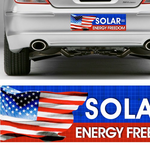 Solar Bumper Sticker Design