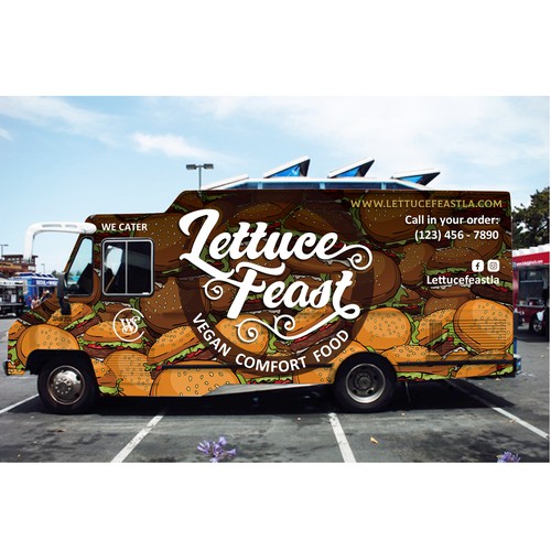 Wraps Design for vegan food truck