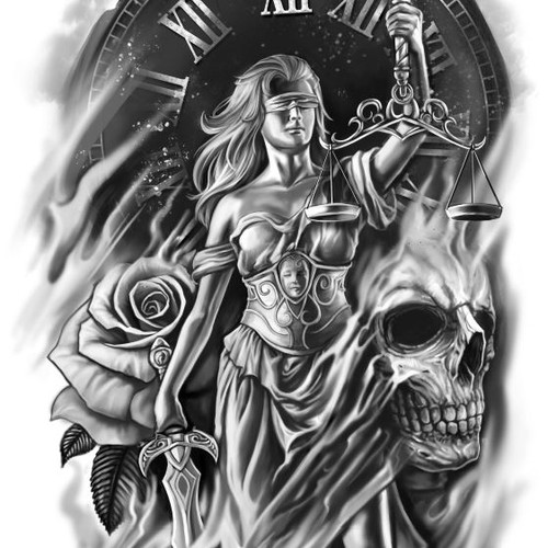 Lady Justice Tattoo design