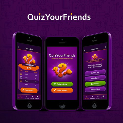 Create the new look of QuizYourFriends!