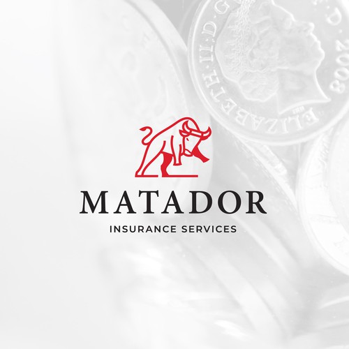 Lineart logo concept for Matador Insurance Services