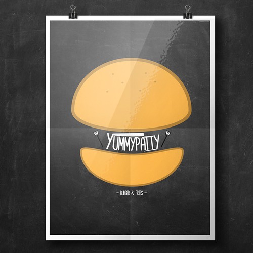logo concept for yummypatty restaurant