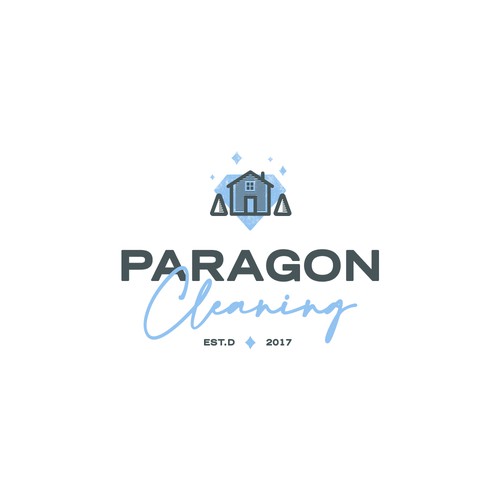 Hip, but contemporary logo for a house cleaning service