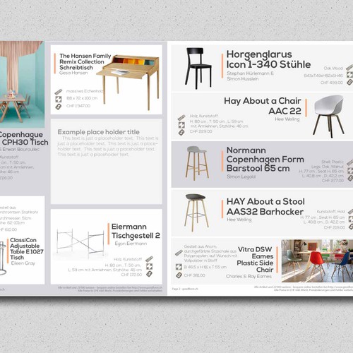 clean furniture brochure