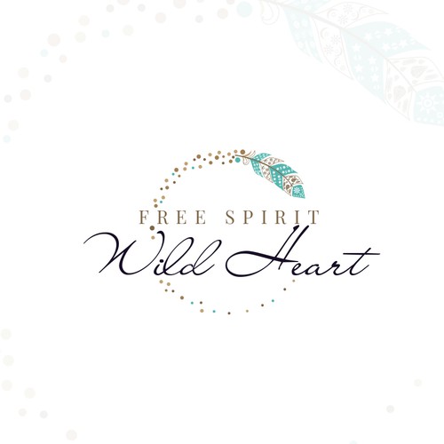 New age bohemian logo for Free Spirit Wild Heart